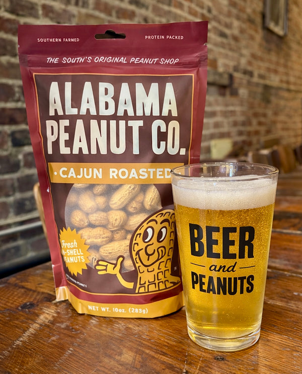 Beer and Peanuts Pint Glass Set