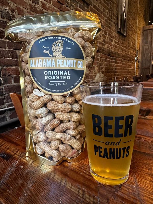 Beer and Peanuts Pint Glass