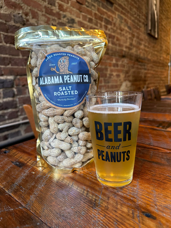 Beer and Peanuts Pint Glass