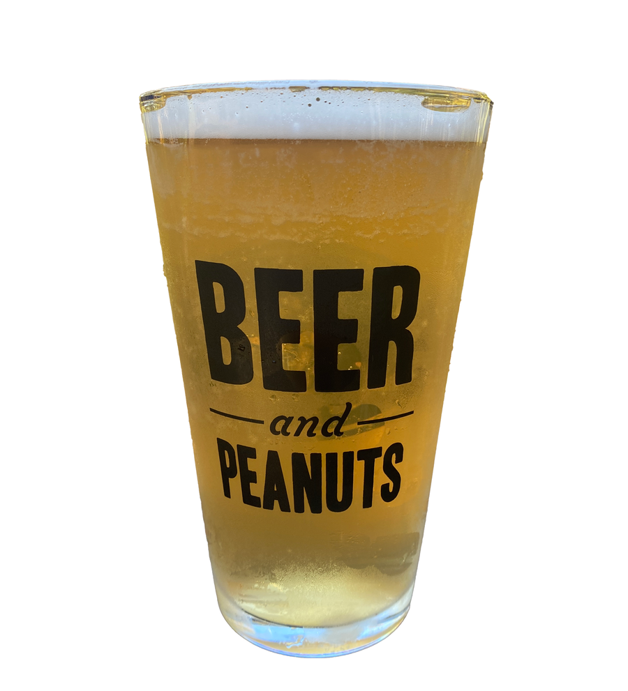 Beer and Peanuts Pint Glass